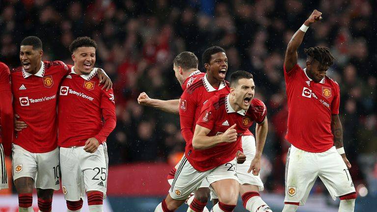 Man Utd beat Brighton on penalties to set up FA Cup final against Man City