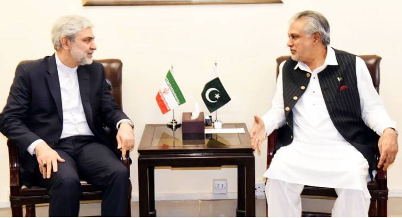 Ishaq Dar holds talks with Iranian ambassador