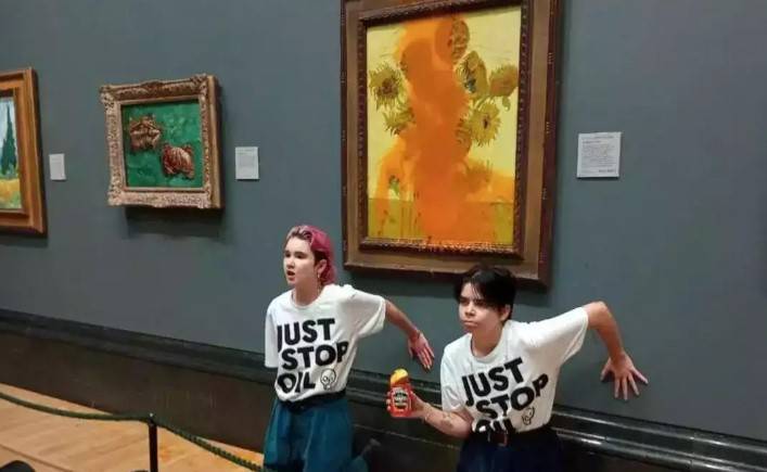 Controversial painting vandalised at Paris museum