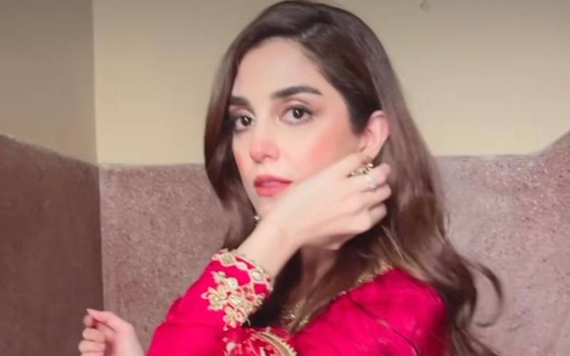 Maya Ali looks ‘HASEEN’ dressed in SILK RED FROCK