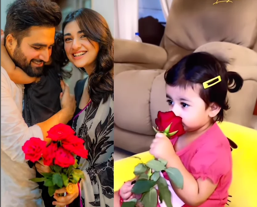 Sarah Khan’s interest of roses converted to little Alyana, VIDEO