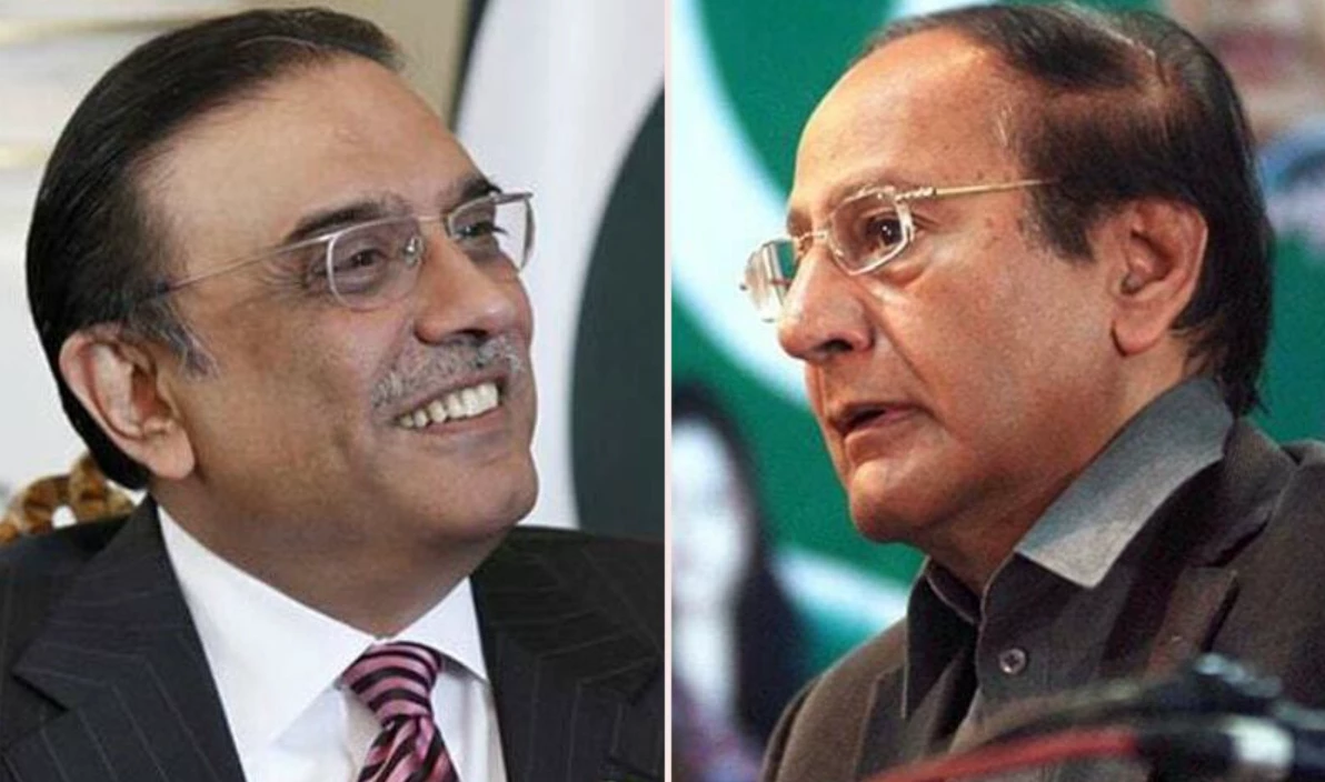 Asif Ali Zardari visits Shujaat Hussain