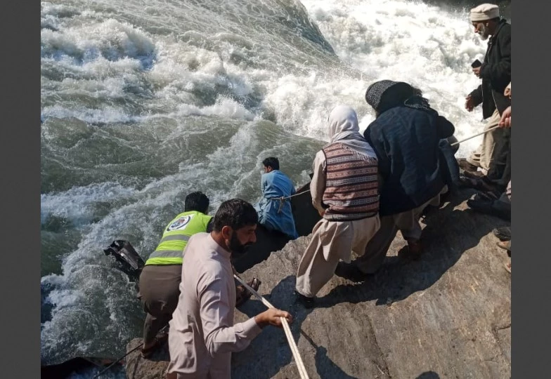 Four die after truck falls into Neelum River