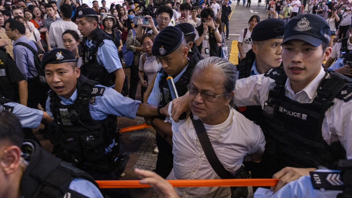 Hong Kong police detain several prominent democracy figures on Tiananmen anniversary