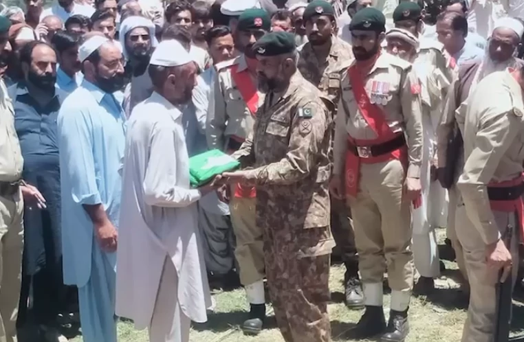 Martyred soldier laid to rest with full military honours