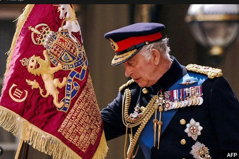 King Charles III saddles up for birthday parade