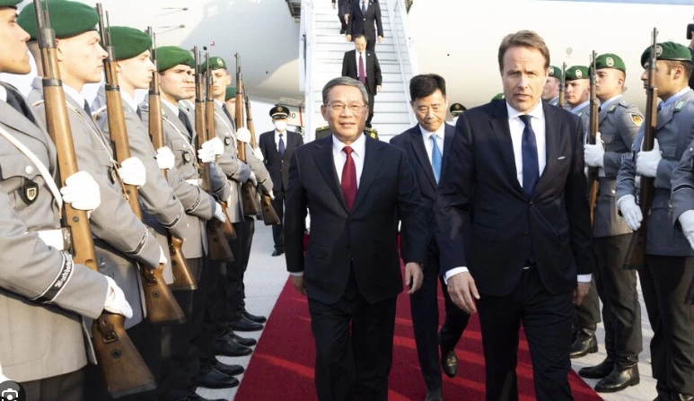 Chinese premier in Germany as Western mistrust mounts