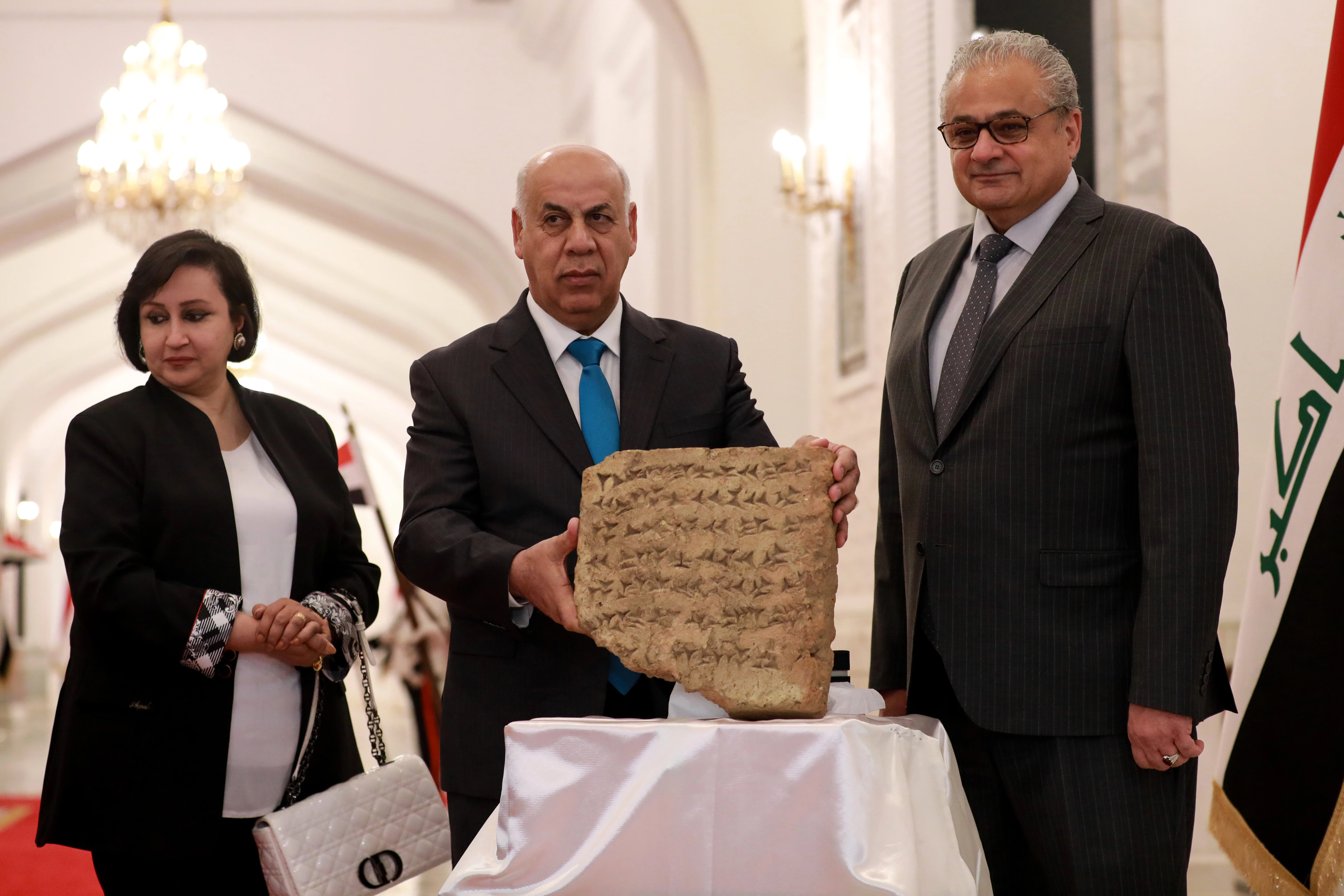 Iraq unveils ancient stone tablet returned by Italy