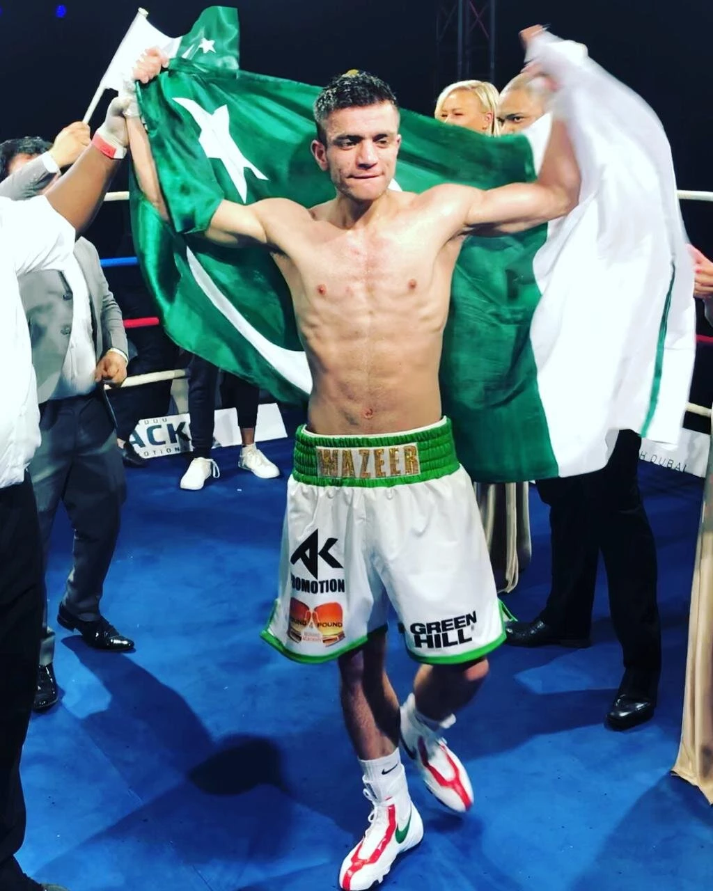 Pakistani Youth World Champion boxer defends title against Tanzanian boxer