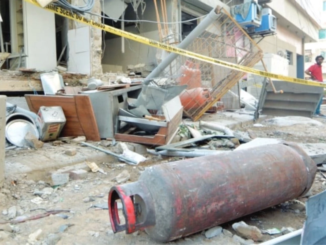 Mosque roof collapsed in Chakwal in gas cylinder explosion