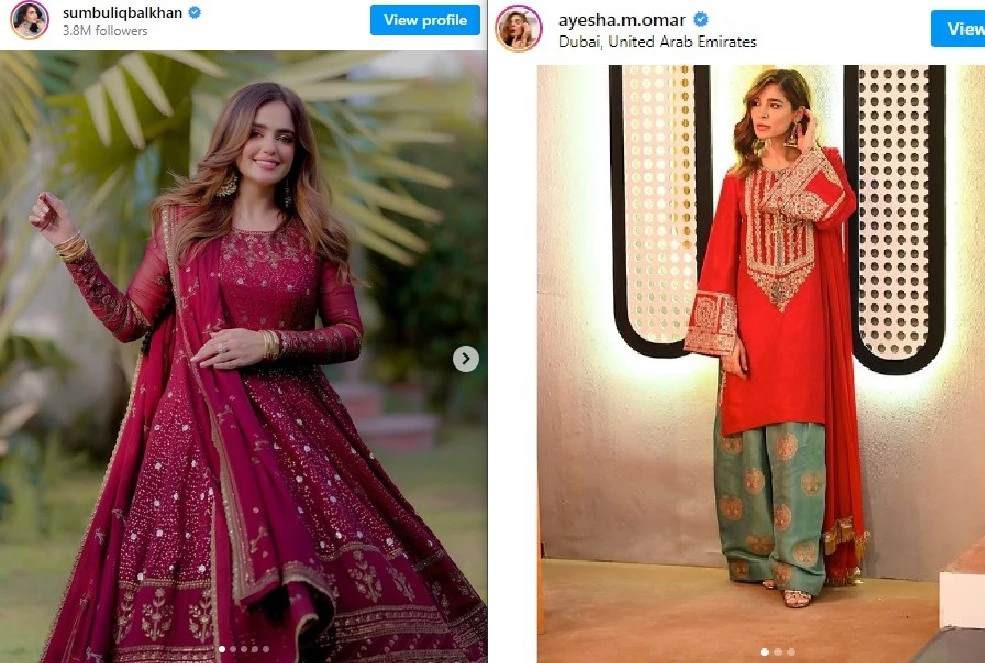 Celebrities’ RED theme EID make fans’ chicks reddish on social media