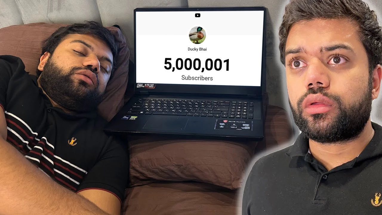 YouTuber Ducky Bhai celebrates achieving milestone of 5m subscribers