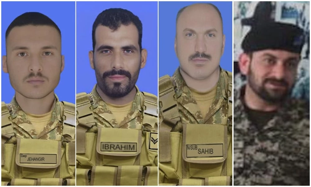 Four martyred soldiers laid to rest with full military honours