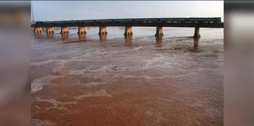 Low-level Flood in River Chenab at Head Marala