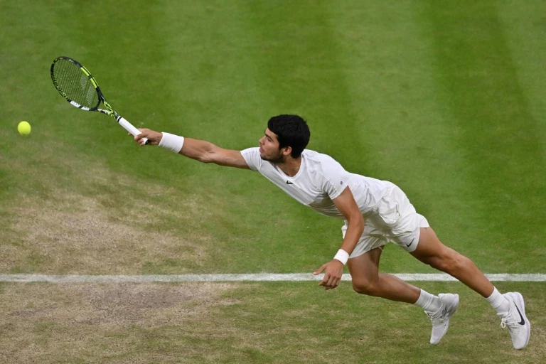 Alcaraz strikes back to beat Berrettini and reach Wimbledon quarters