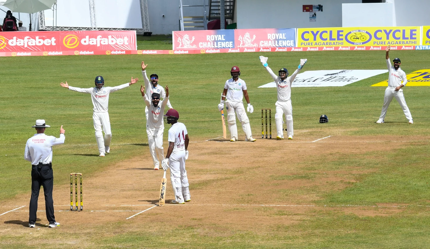 India rout West Indies by innings and 141 runs in 1st Test