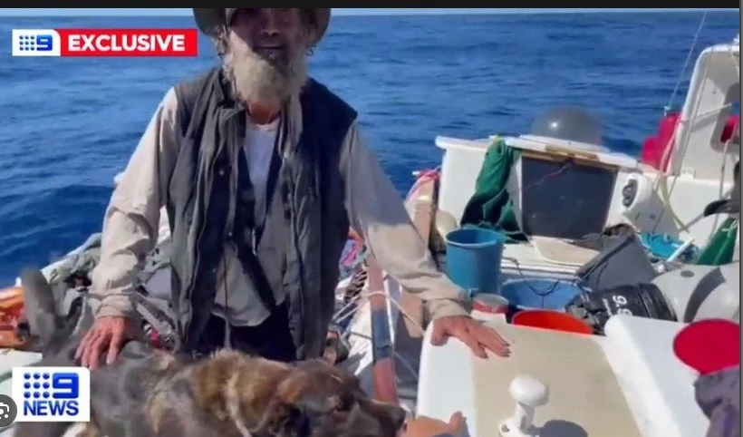 Australian sailor and dog rescued after 2 months lost at sea