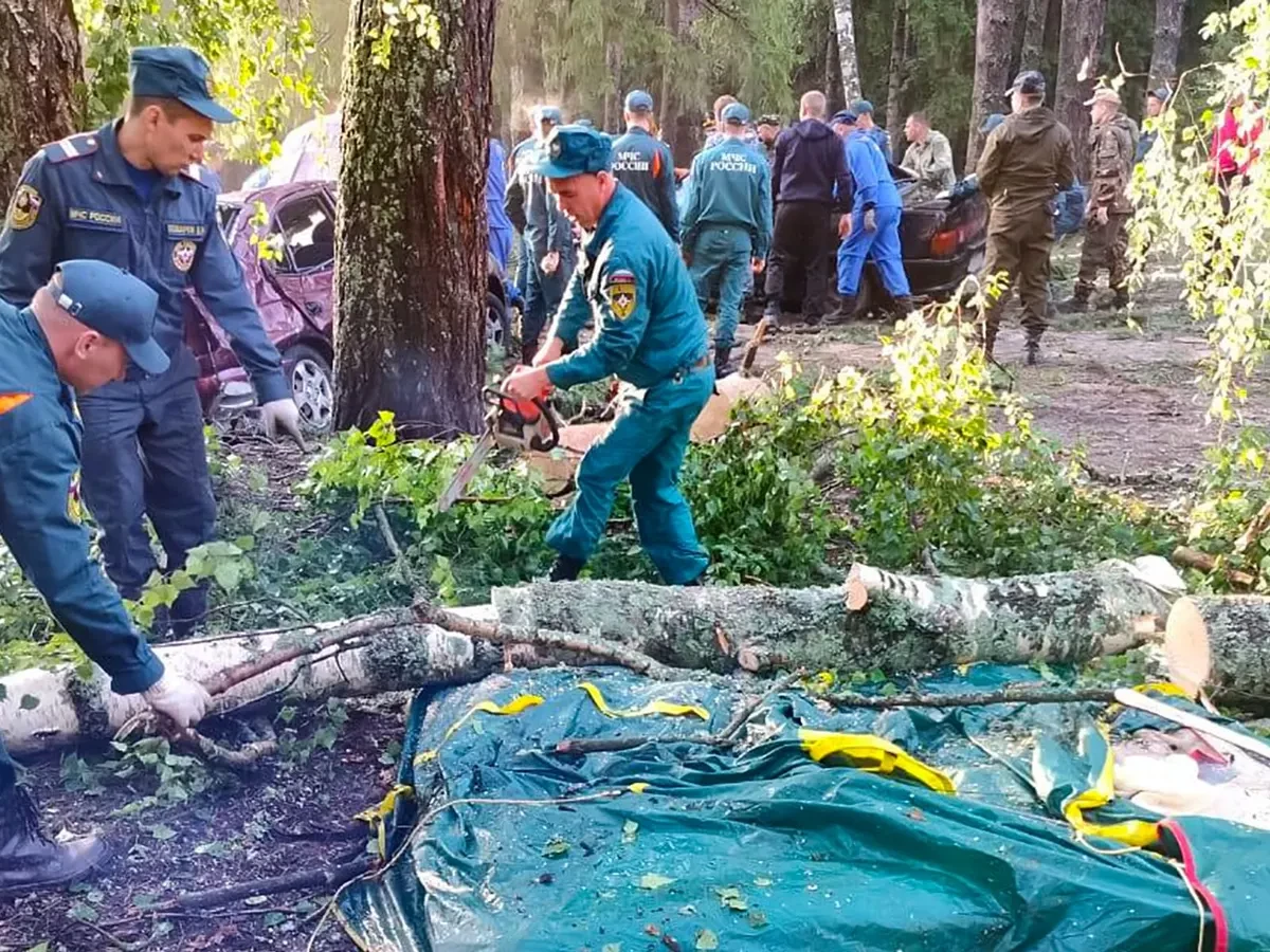 Children among eight dead after storm pummels Russia campsite