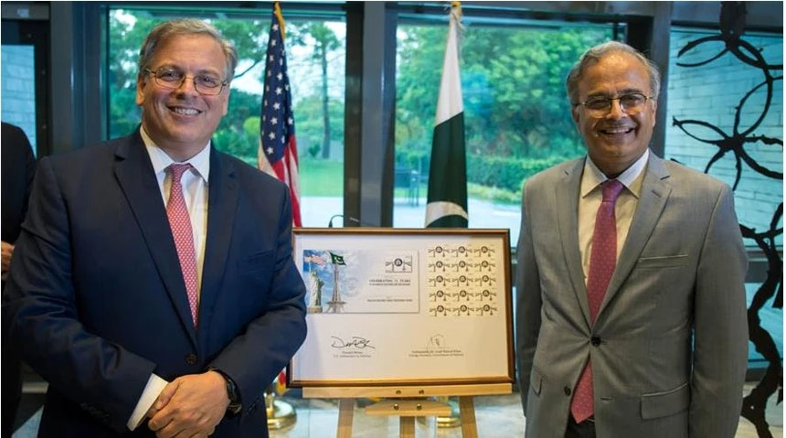 US and Pakistan honor 75 years friendship with commemorative stamp 