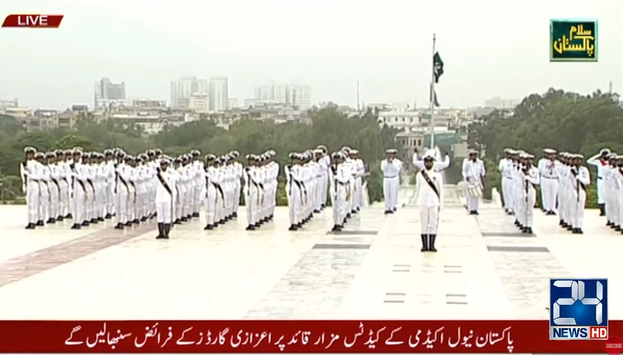 Special change of guards ceremonies held at Quaid, Iqbal mausoleums