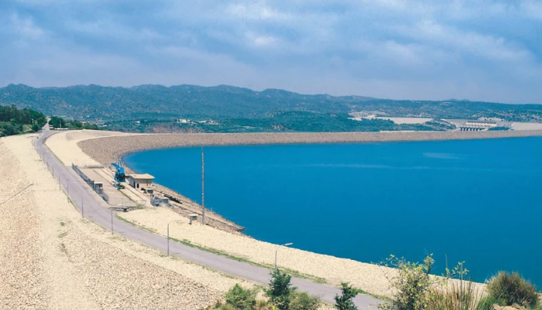 Mangla Dam one foot shy of full capacity