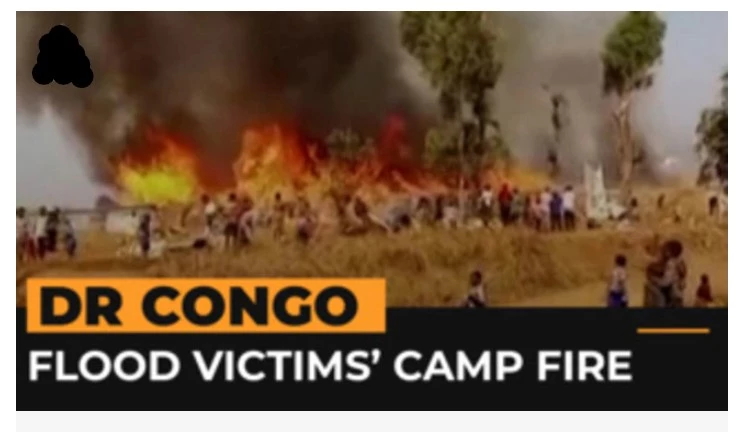 Seven children dead in fire at DR Congo camp for mudslide victims