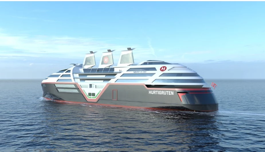 Electric cruise ship with gigantic solar sails is set to launch in 2030