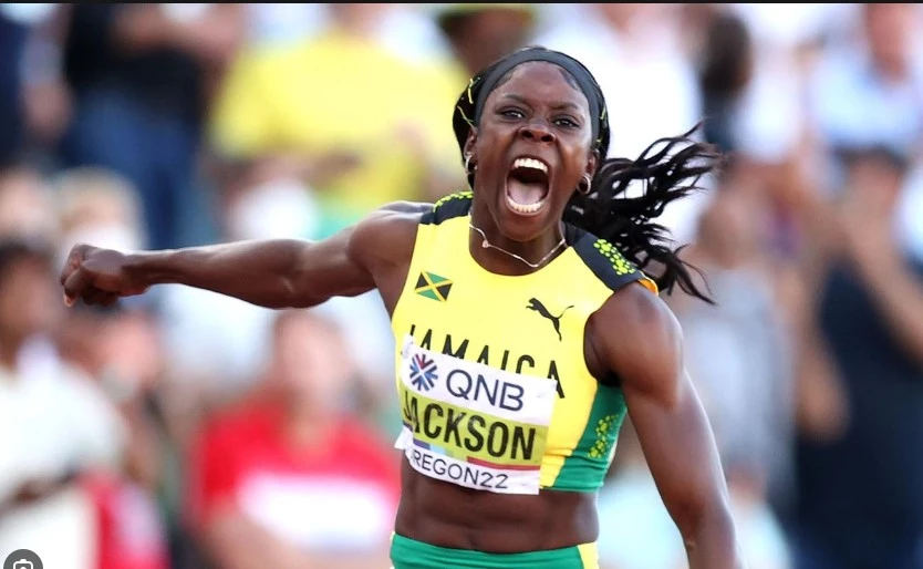 Shericka Jackson retains women's 200m world title with stunning run