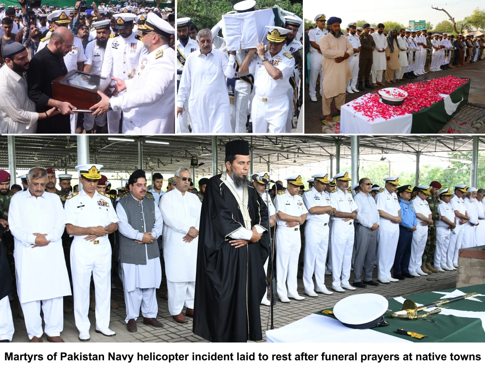 Martyrs of Pak Navy helicopter incident laid to rest as per military honours and tradition