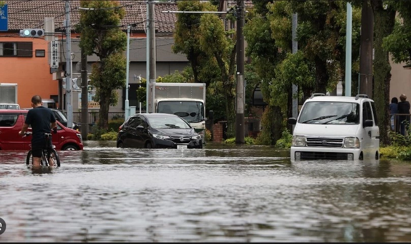 Record rain in parts of Japan after tropical storm