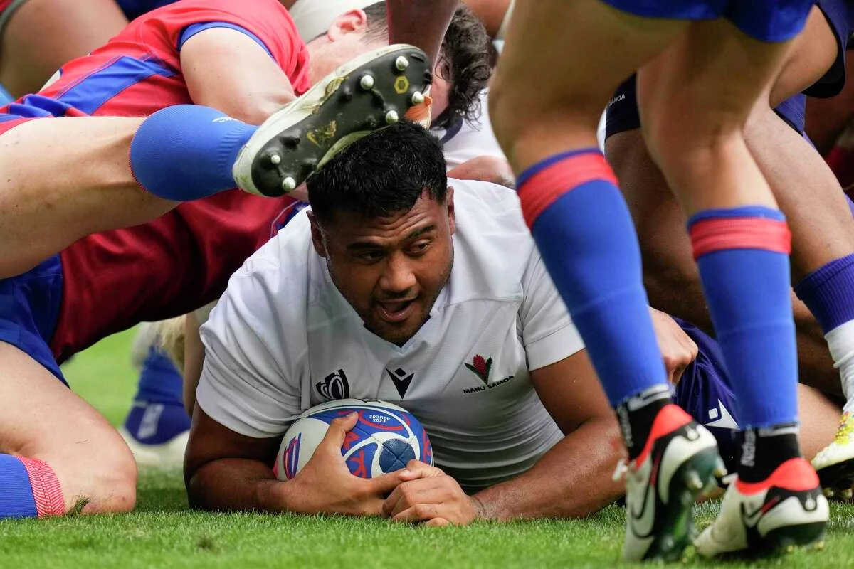 Someone steals Samoa fly-half Lima Sopoaga's World Cup goal-kicking tee