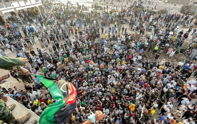 Angry protests erupt in flood-hit Libyan city