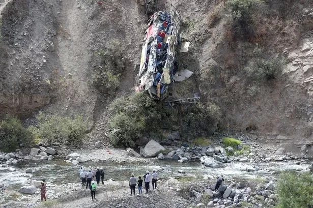 At least 24 dead in Peru as bus plunges into ravine