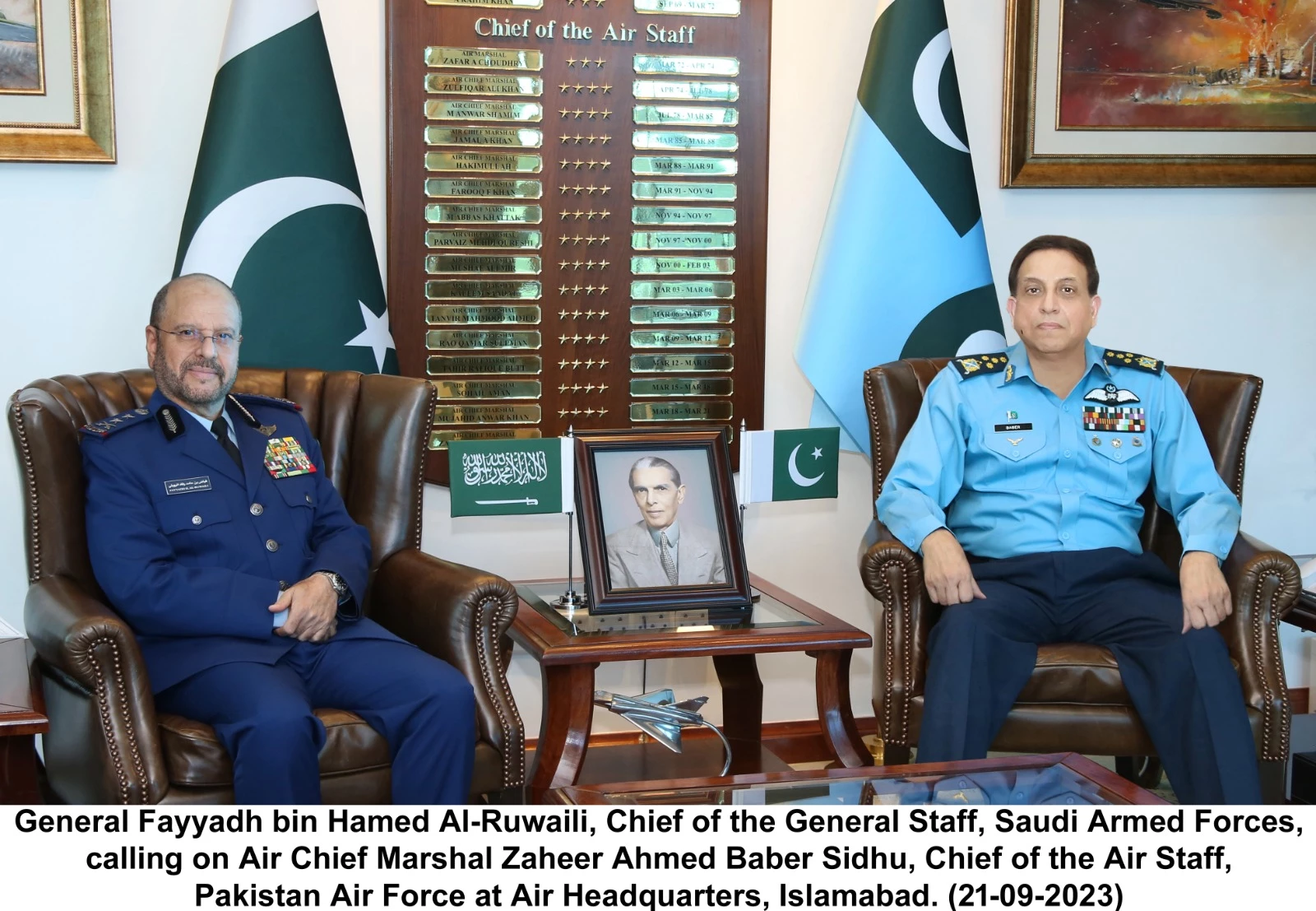 Saudi Chief of General Staff visits Air Headquarters