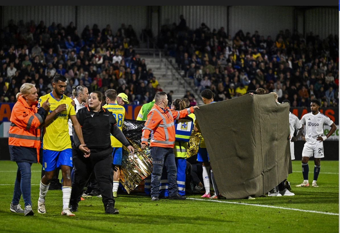 Dutch game abandoned as goalkeeper collapses in horrific collision