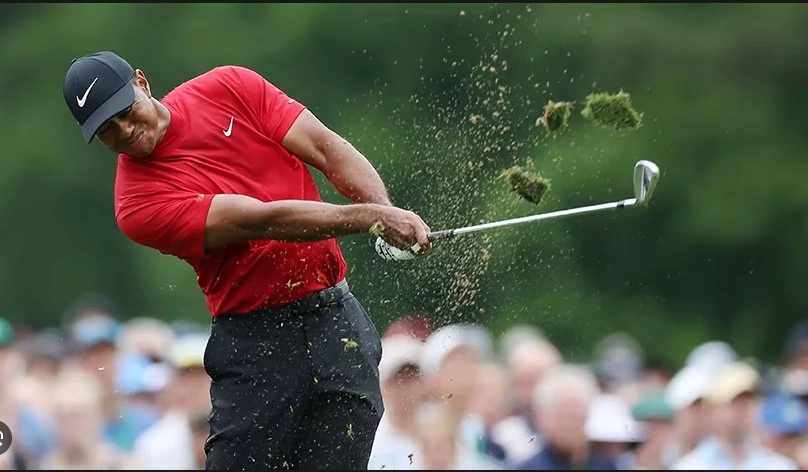 Tiger hitting golf shots again after ankle surgery