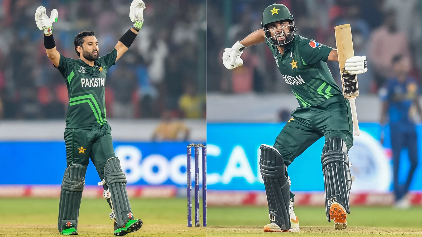 Rizwan, Abdullah hit first World Cup tons as Pakistan chase record 345 runs target