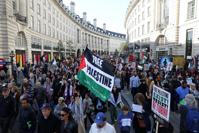 Thousands rally in UK cities in solidarity with Palestinians