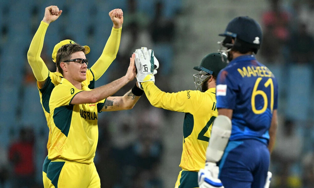 Zampa helps Australia dismiss Sri Lanka for 209 in World Cup