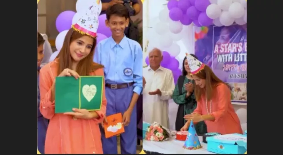 Ayesha Omar shares birthday joy with underprivileged kids at Idara Al-Khair