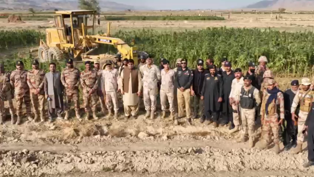 Narcotics fields destroyed in Balochistan