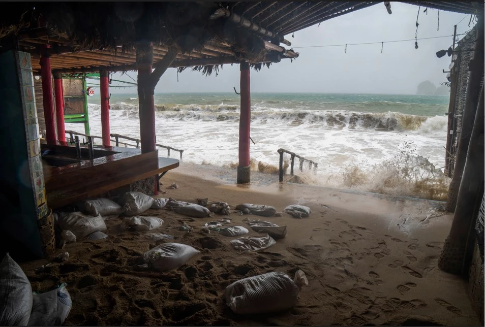 Hurricane Norma hits Mexico coast, then weakens to tropical storm