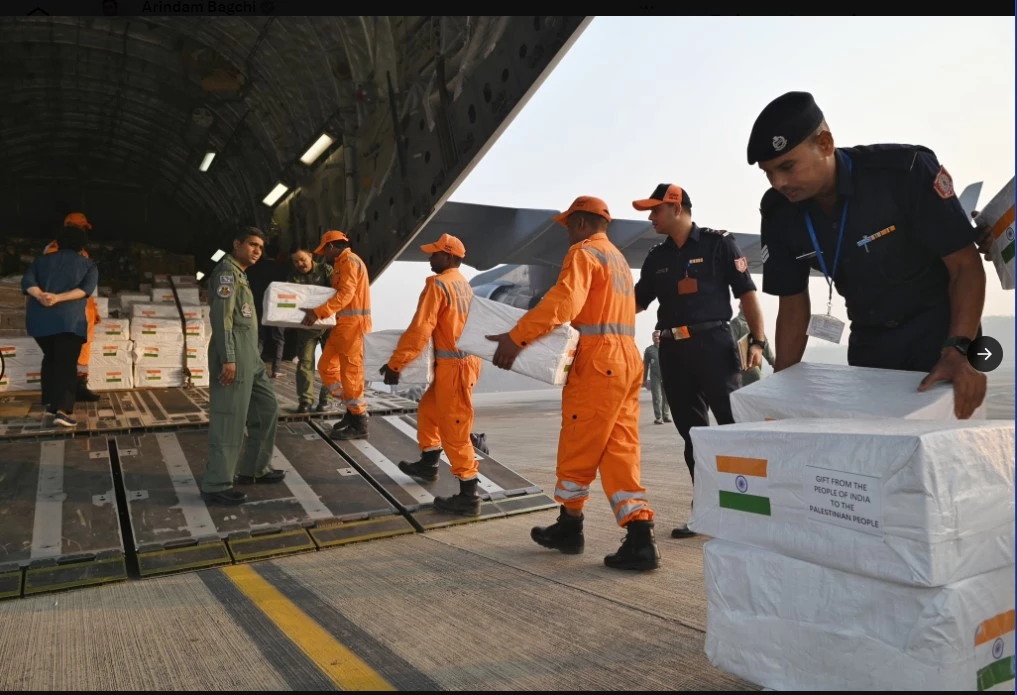 India sends 38.5 tonnes of humanitarian aid for Gaza