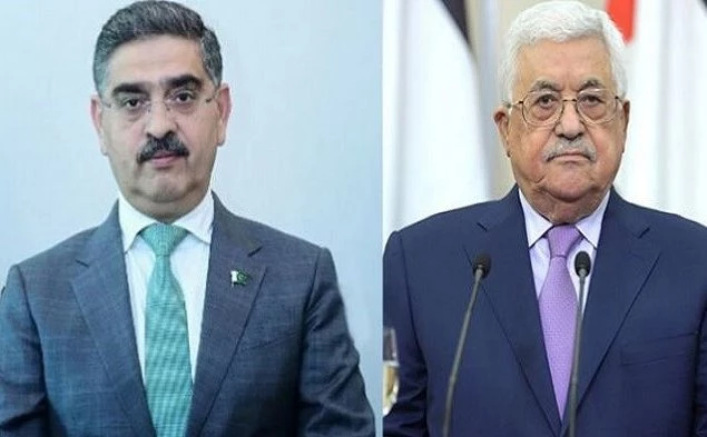 PM Kakar strongly condemns incessant bombardment by Israeli occupation forces in phone call with Palestinian President