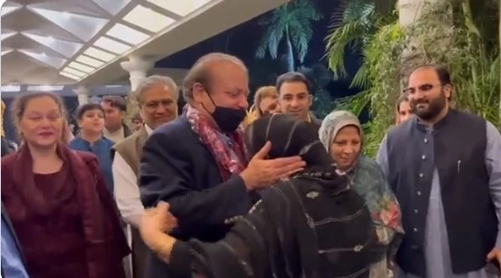 Emotional scenes witnessed as Nawaz Sharif returns to Jati Umra residence after 4 years