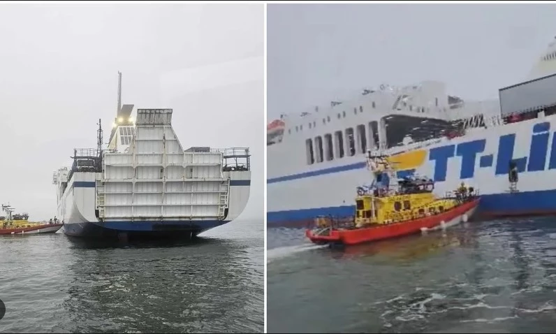 Swedish ferry runs aground and spills diesel