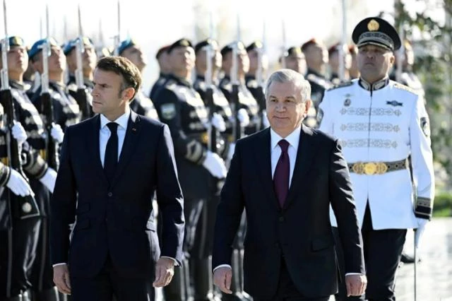 Macron pushes French engagement in 'historic' Uzbekistan visit