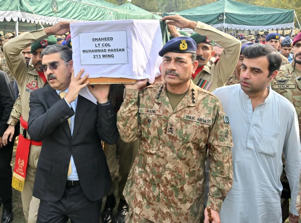 PM, COAS offer Khyber Op martyr Lt Col Haider's funeral prayer at Chaklala Garrison