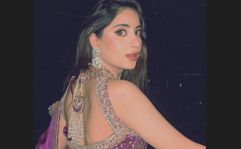 Saboor Aly radiates in purple backless saree