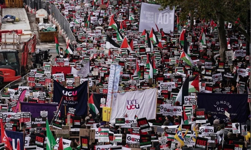 UK police out in force for 'tense' pro-Palestinian march